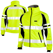 Hi vis workwear ladies softshell jacket reflective motorcycle jacket,OEM custom design
